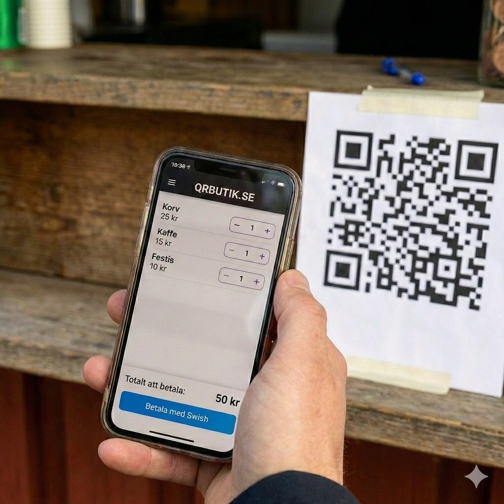 Digital kiosk med meny